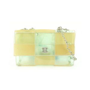 Chanel Clear Vinyl Patchwork Naked Flap Chain Translucent Bag 1025c27